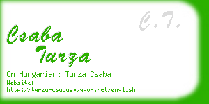 csaba turza business card